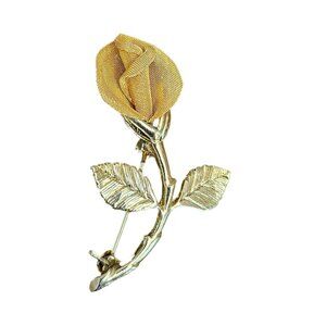 Anne Klein Yellow Gold Mesh Tone Brroch